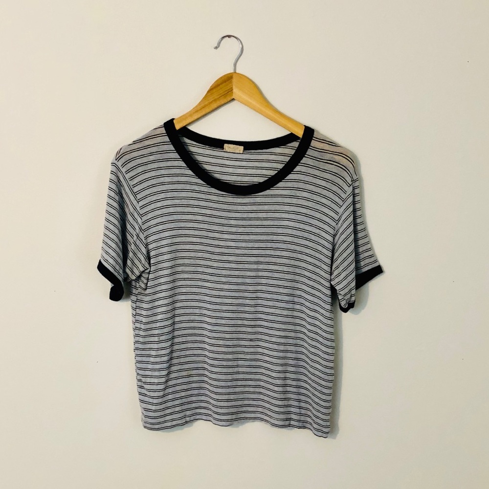 BRANDY MELVILLE BABY BLUE STRIPED T
